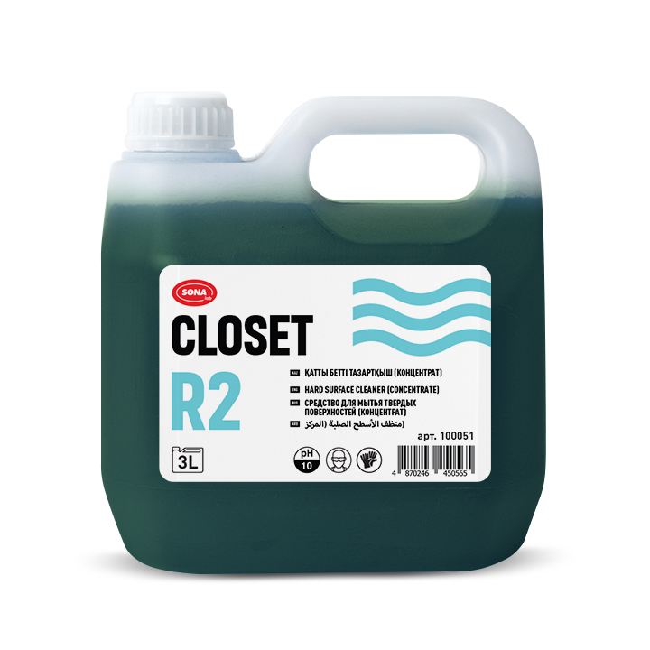 R2 CLOSET 3л - Концентрированное средство для мытья ванн, раковин, кафеля